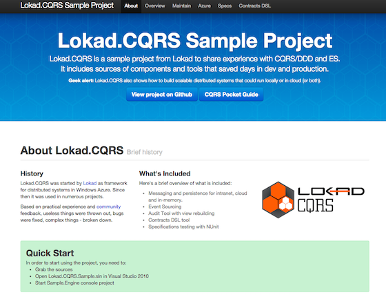 Lokad.CQRS Sample project