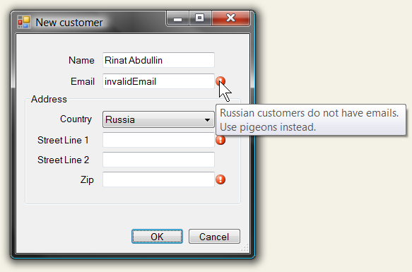 UI-level validation rules change