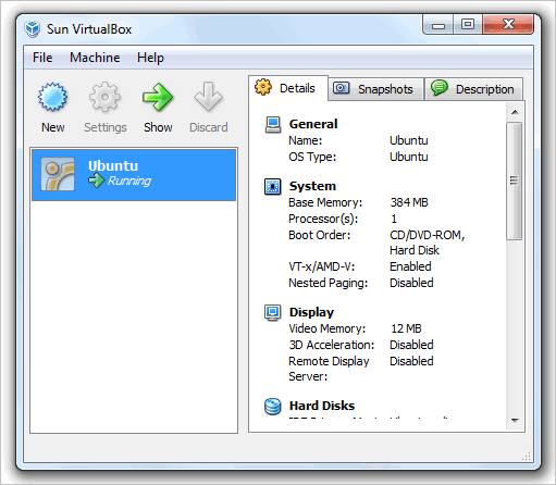 VirtualBox running Ubuntu Virtual Machine for CouchDB