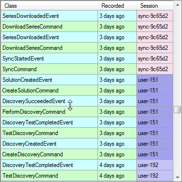 Domain Log with Colors