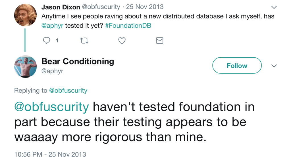 Aphyr FoundationDB